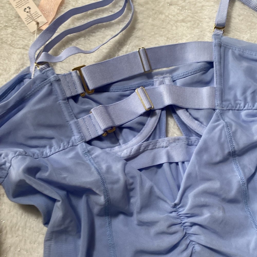 NWT Free people HAH periwinkle under the wire bodysuit size large - Picture 7 of 8